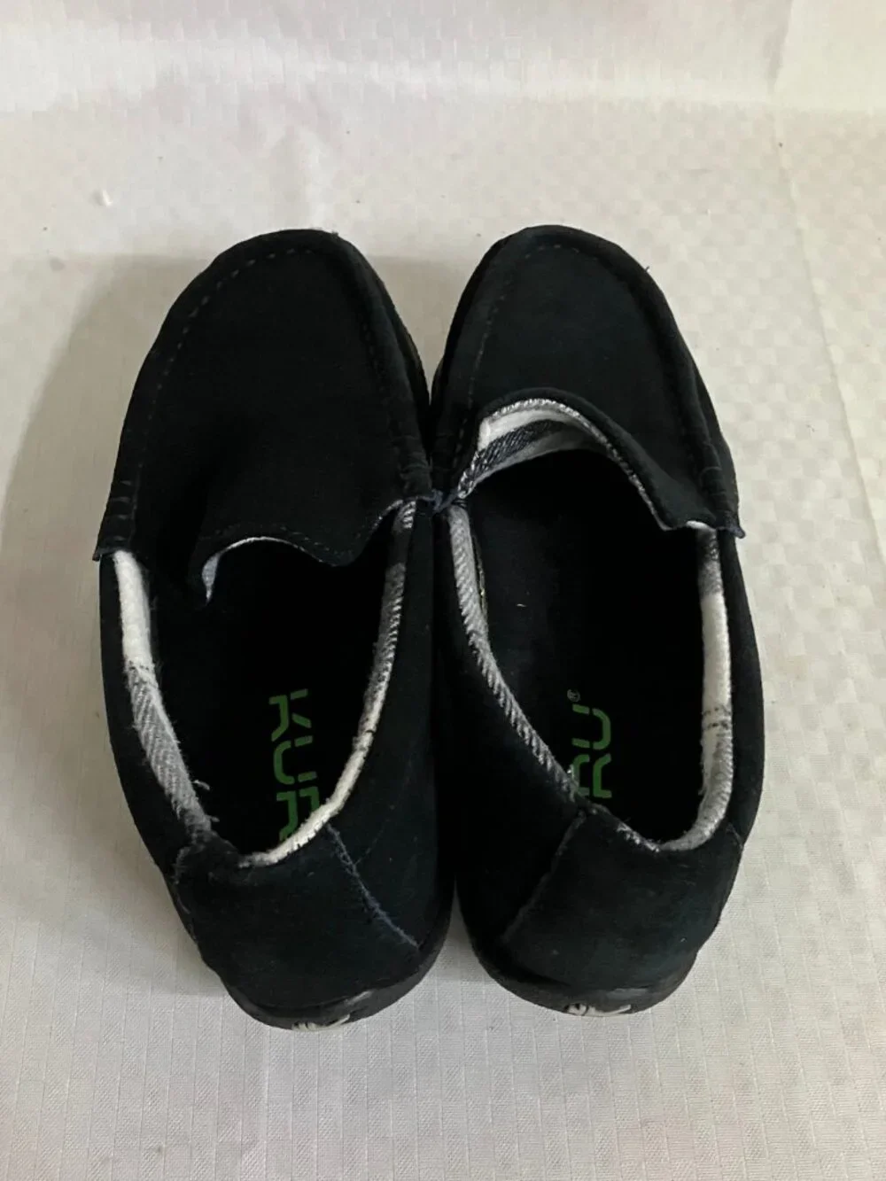 KURU Slip On Loafers Shoes Men's Size 7 Black Suede Comfort Casual Moc Toe